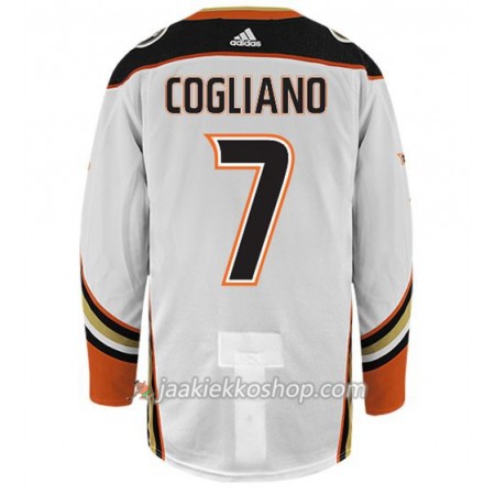 Miehille NHL Anaheim Ducks Pelipaita ANDREW COGLIANO 7 Adidas Valkoinen Authentic